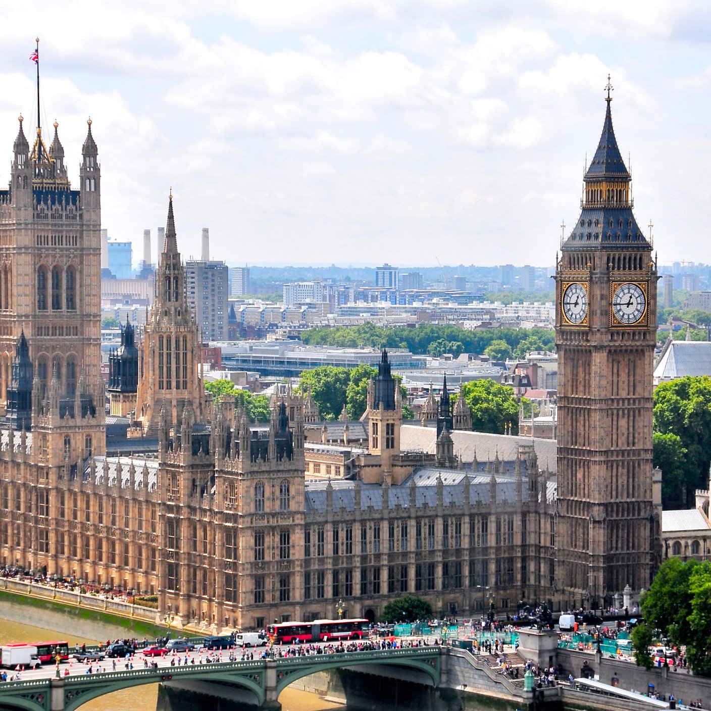 View of UK building.