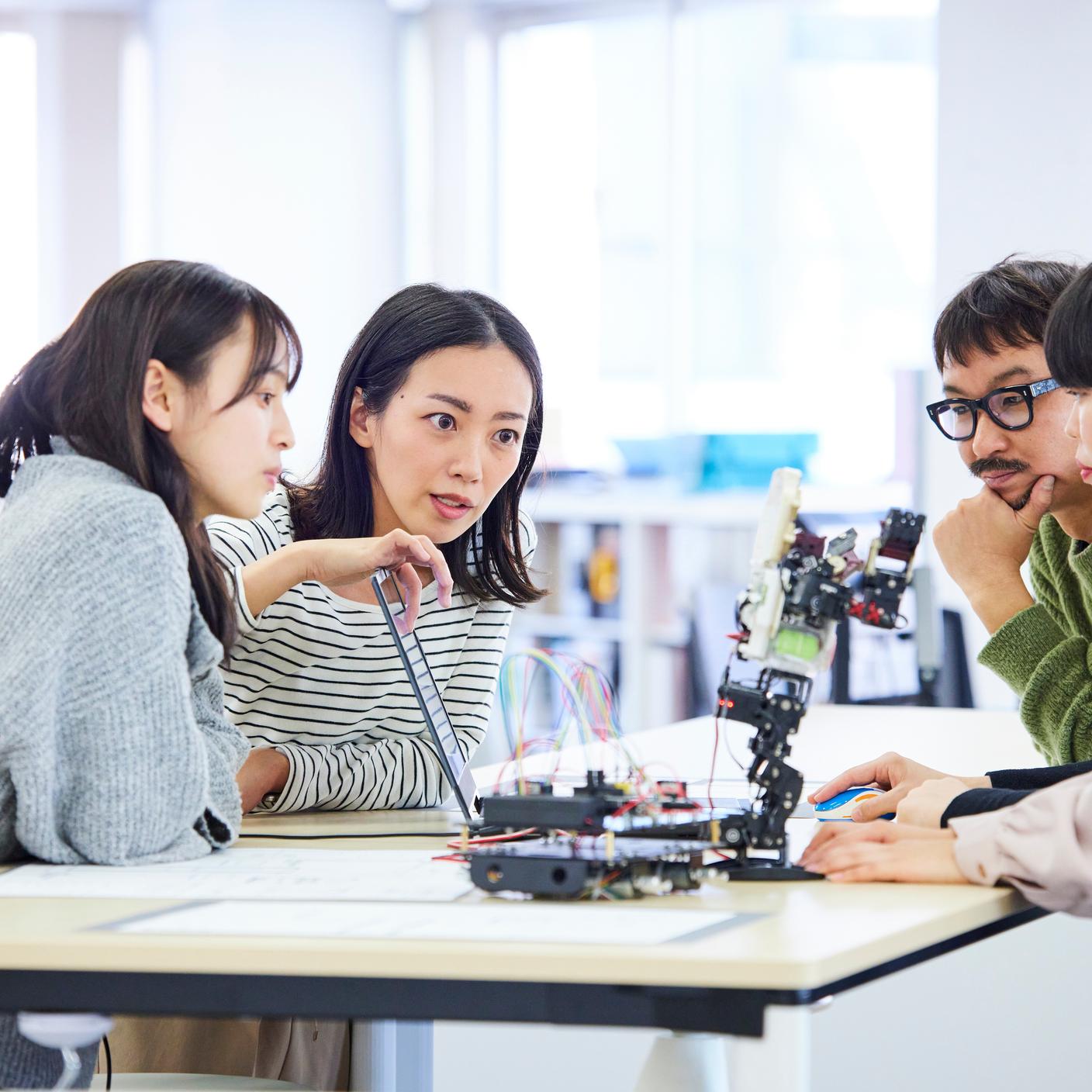 Recherche et développement en robotique réunion d’équipe